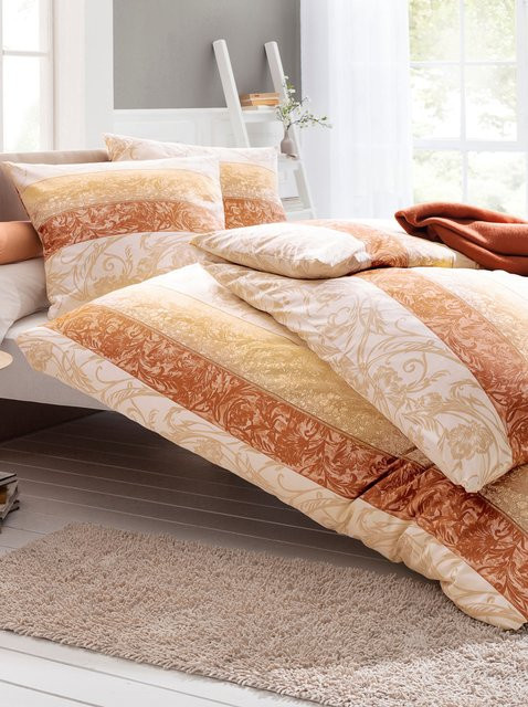 Irisette Bettwäsche Zip gestreift aus 100% Baumwolle, B/H: 135 x 200 cm und 80 x 80 cm - Bild 1