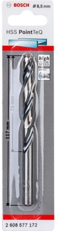 Bosch HSS Metall-Spiralbohrer in Schwarz und Silber mit 8,5 mm Durchmesser - Bild 2