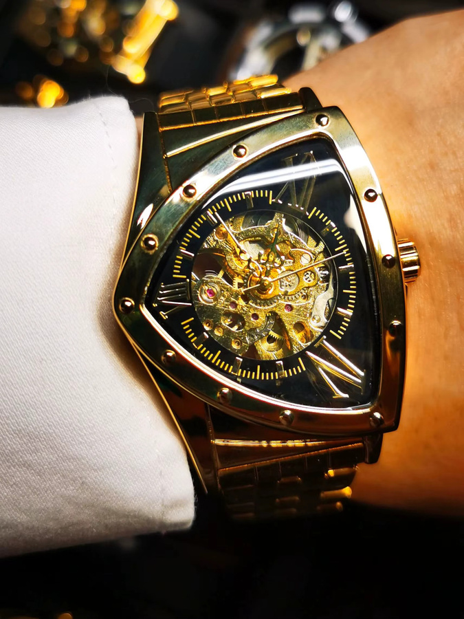 GEWINNER Armbanduhr, Automatik, Edelstahl, Schwarz, Herren - Bild 3
