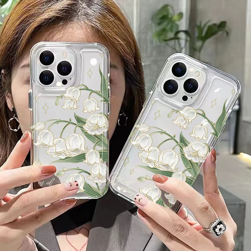 Transparente Handyhülle mit weißen Tulpen für Samsung Galaxy S26 S25 S24 S23 S22 S21 Ultra FE Plus und weitere Modelle - Bild 2