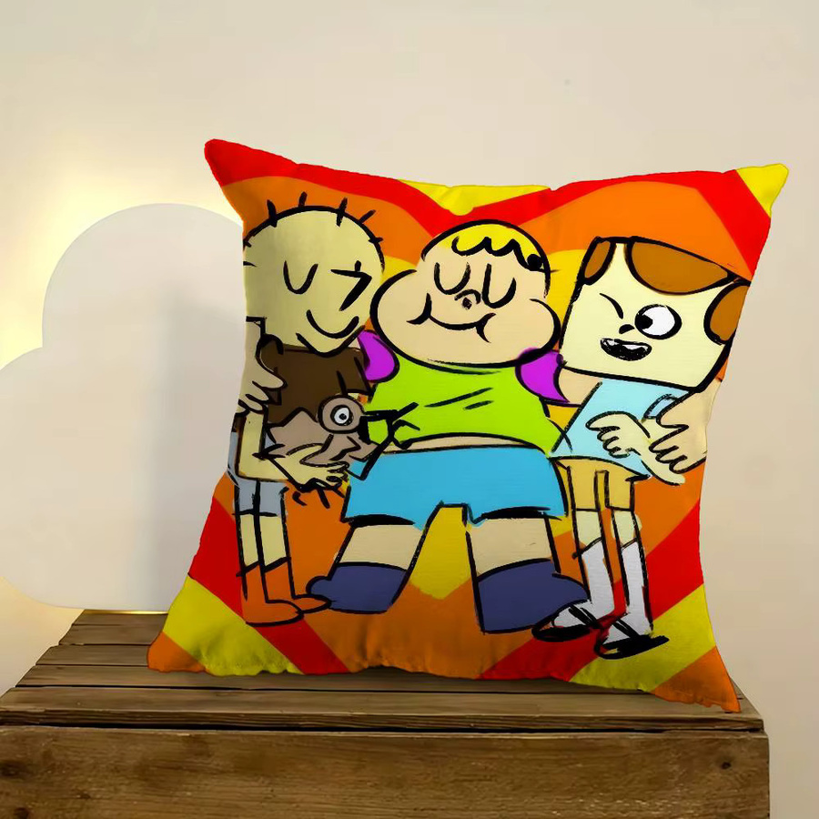 Bilibili Cartoon C-Clarence Fun Kissenbezug in Multicolour, quadratische Kissenhülle für Sofa und Wohnzimmer, Breite: 30 cm, Höhe: 30 cm - Bild 4