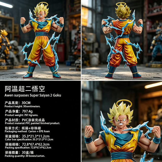 Bandai Dragon Ball Z Goku Super Saiyan 2, Actionfigur, PVC-Modell - Bild 1