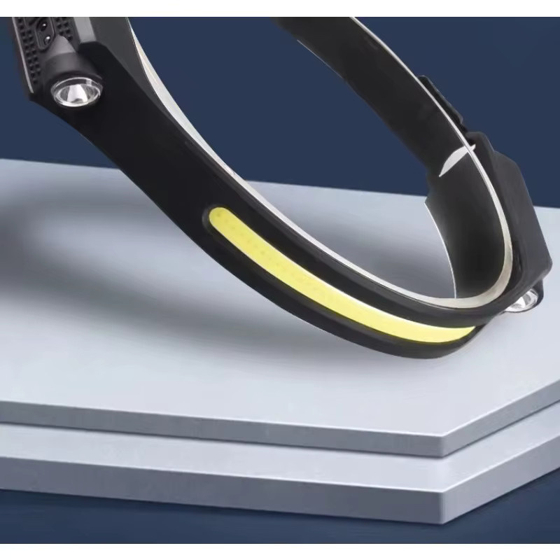 QHSPE Stirnlampe mit Dual-Lichtquellen-Sensor, superhell und wiederaufladbar, Farbe: Schwarz - Bild 6