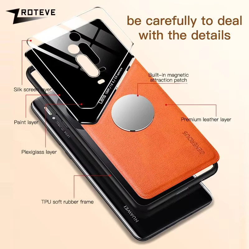 ZROTEVE Magnetische Schutzhülle aus PU-Leder und hartem PC für Xiaomi Mi 9T Pro und Redmi K20 in Schwarz - Bild 2