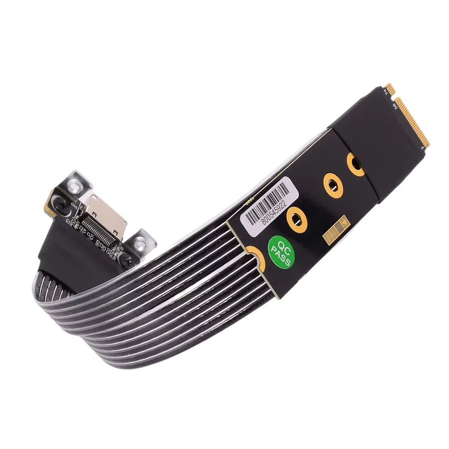 ADT-Link M.2 auf Oculink Verlängerungskabel NVMe M-Key auf SFF 8612/8611 PCIe 5.0/4.0 X4 Adapter Schwarz - Bild 2
