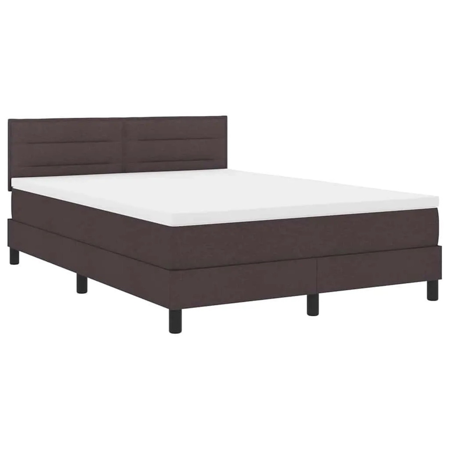 vidaXL Boxspringbett mit Matratze und Taschenfederkern in Braun, B/T/H: 160 x 200 x 88 cm - Bild 2