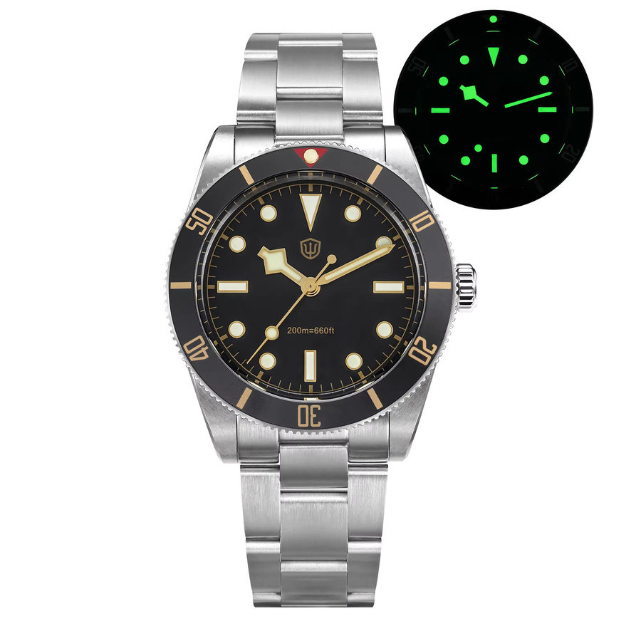 Watchdives Armbanduhr, Quarz, Edelstahl, Saphirglas, 37 mm, Herren - Bild 3