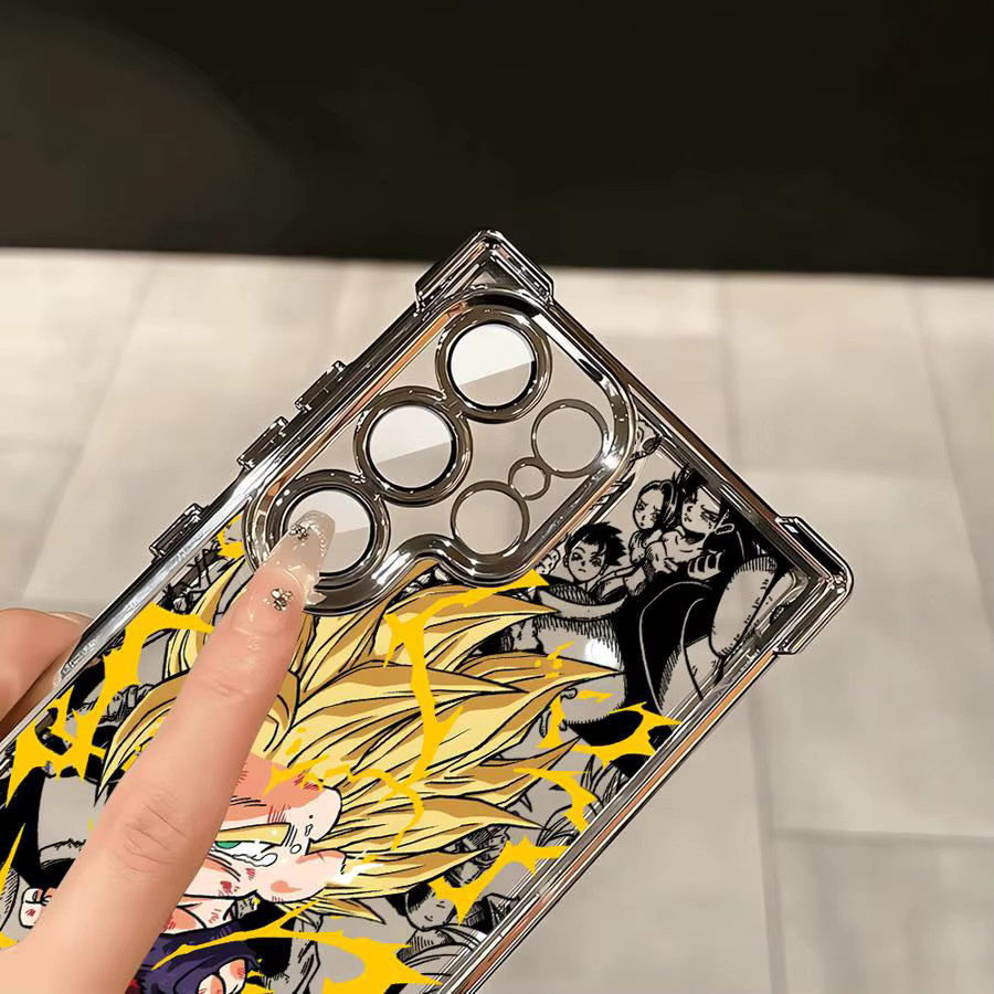 Handyhülle Dragon Ball Son Gohan und Cell für Samsung Galaxy S25 Edge S24 S23 S22 Ultra S21 Plus S20 FE in Multicolour - Bild 3