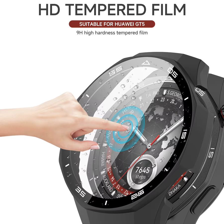 CHIICSMART Hülle für Huawei Watch GT 5/GT5 Pro 46mm, Kunststoff, Schwarz - Bild 3
