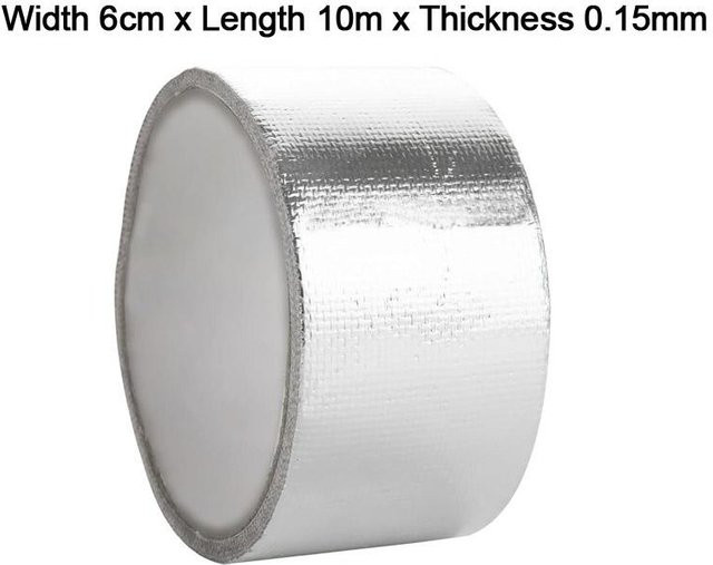 Hitzebeständiges Aluminiumfolienband von Yiran Furniture aus Glasfaser in Grau, 10 Meter Länge, Breite: 3 cm, Tiefe: 30 cm - Bild 1