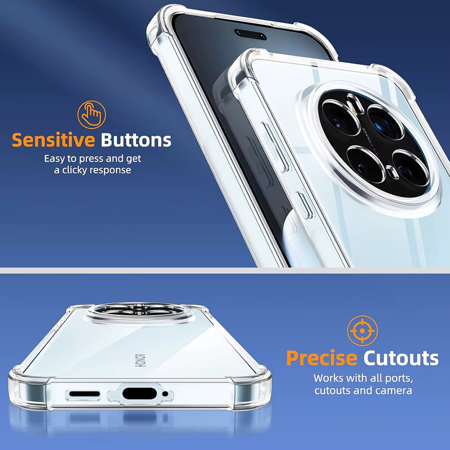 Stoßfeste Silikonhülle für Huawei Honor Magic 7 6 5 4 3 Pro Lite Ultimate 5G in Transparent - Bild 3