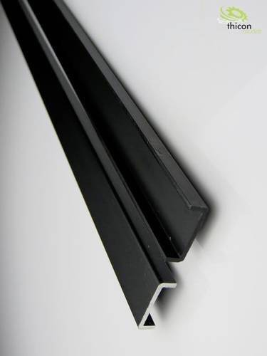 Thicon Models 60006 Rahmen aus Aluprofil in Schwarz im Maßstab 1:16, 1 Paar - Bild 1