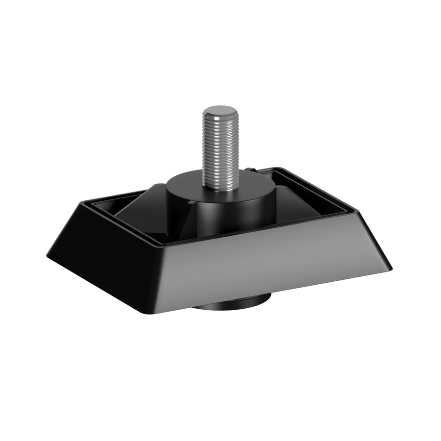 Schulte Profi-Variotec-Füße aus Kunststoff in Schwarz, 2 Stück, Breite: 4,2 cm, Tiefe: 2,8 cm - Bild 2