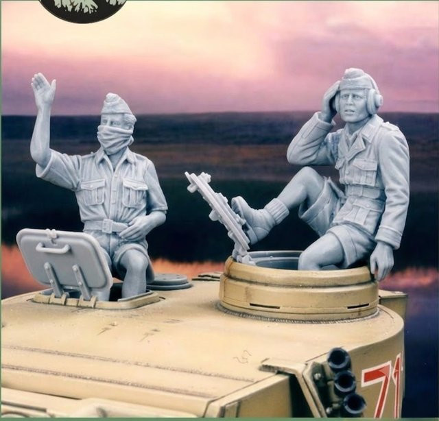 BAANFU Panzerbesatzung, Harzfigur, Maßstab 1:35, unmontiert und unbemalt - Bild 1