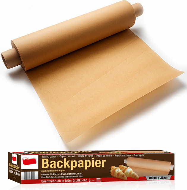 Suleno Backpapier braun, 1 Rolle mit 100 m Länge, Breite: 38 cm - Bild 1