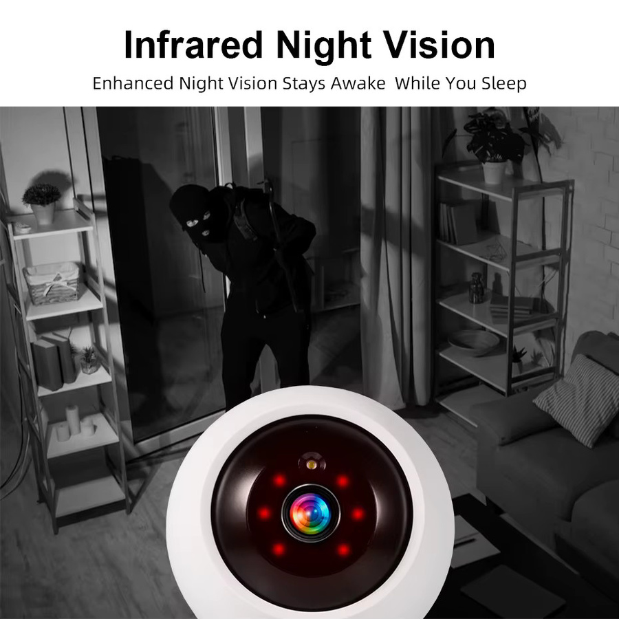 Fuers Tuya Smart Home WiFi IP Überwachungskamera mit 5MP, AI-Erkennung und automatischem Tracking, weißer Indoor Baby Monitor mit App-Steuerung - Bild 6