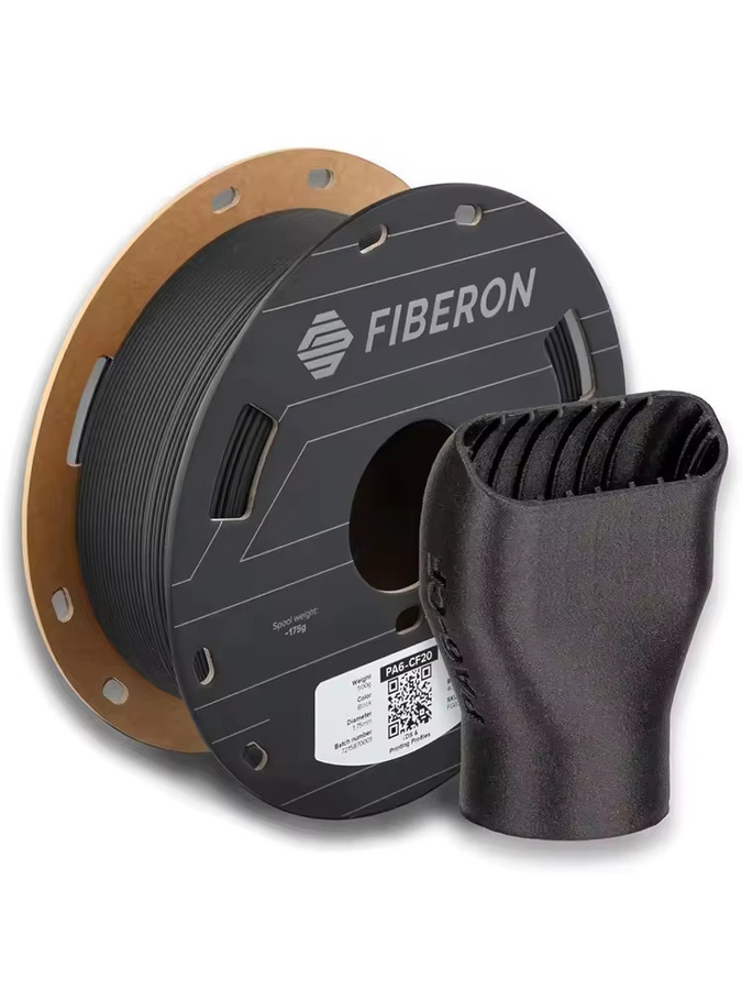 Polymaker PA6-CF20 Carbonfaser-Nylon-Filament in Schwarz, 1,75 mm, 0,5 kg, hochfestes und verschleißbeständiges FDM 3D-Druckmaterial - Bild 2