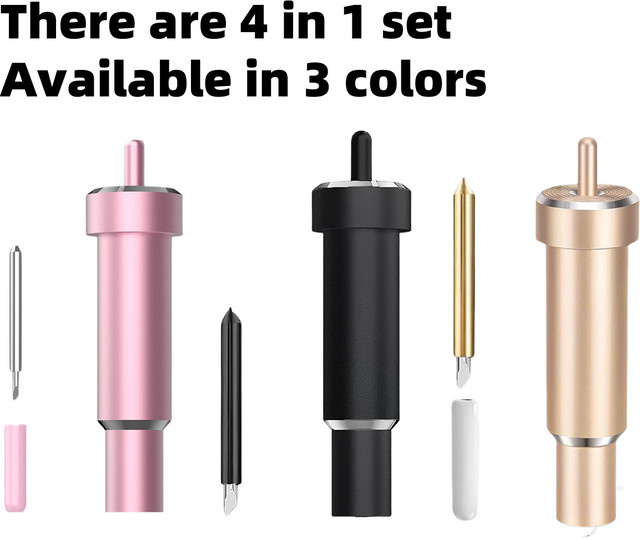 Cricut Klingen-Set für Maker3 und Explore mit Fine-Point-Klinge und Deep-Point-Klinge inklusive Gehäuse in Pink - Bild 1
