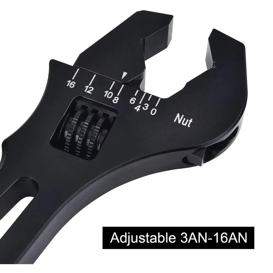 WOZOBUY Multifunktionaler Universalschlüssel aus Aluminiumlegierung in Schwarz zum Entfernen von Rohrmuttern und Schrauben - Bild 5