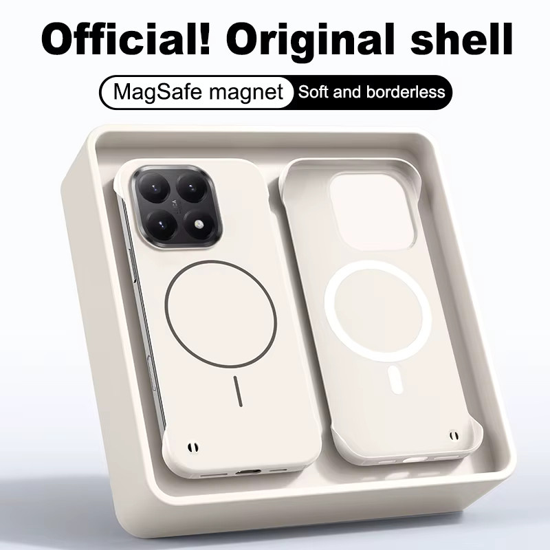 MagSafe Rahmenlose Magnetische Kabellose Ladehülle für Xiaomi 15T Pro und Mi 14T in Schwarz - Bild 3