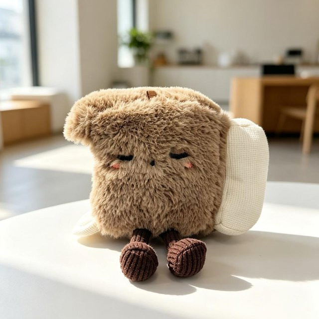 Superweiches Plüschkissen in Form einer Kapselkaffeemaschine von Yiran Health & Beauty, Farbe Braun - Bild 1