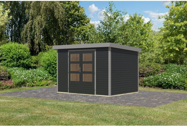 Karibu Gartenhaus Diego 4 in Anthrazit/Graualuminium B/T/H: 298 x 209 x 213 cm - Bild 1
