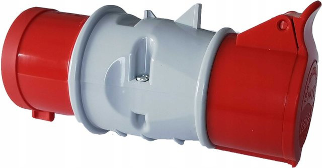 Tarel Kraftstrom-Adapter Stecker 32A/5P auf Buchse 16A/5P in Rot - Bild 1