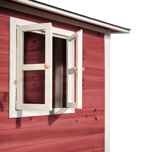 EXIT Toys Loft 500 Holzspielhaus Spielturm, rot, B/H/T: 190 x 253 x 329 cm - Bild 2