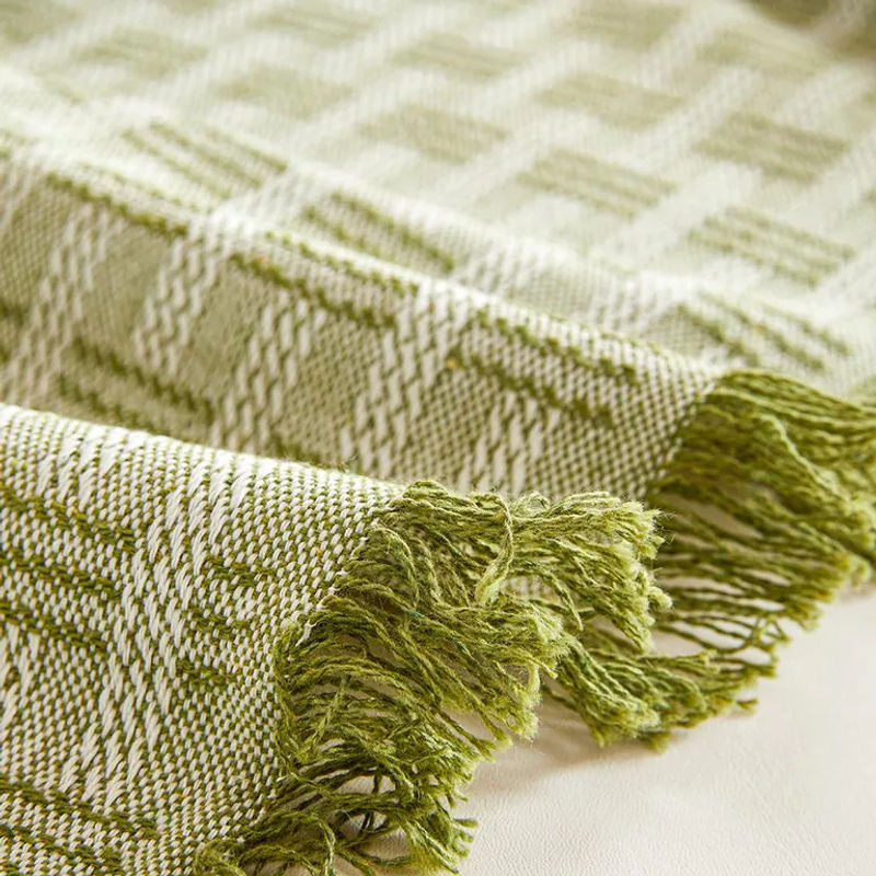 Wendbares Sofa-Überwurf von Your Warm Home in Dunkelkhaki und Beige, extra großes Möbelcover aus Baumwollmischung, Breite: 130 cm, Breite: 180 cm - Bild 4