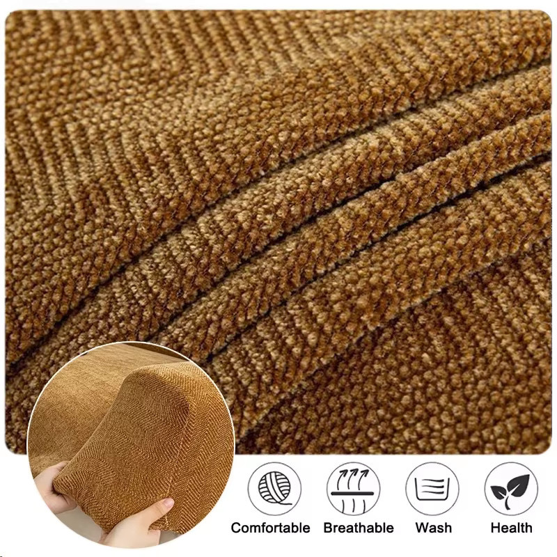 Byd Santo Turismo Elastischer Jacquard-Sofabezug für 1- bis 4-Sitzer, Braun, Haustierfreundlich und Universell Passend - Bild 3