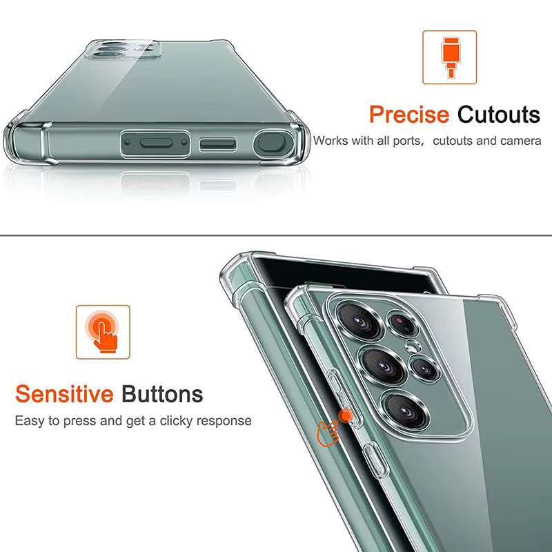 Luxuriöse und stoßfeste TPU Soft Case Kameraschutz-Hülle für Samsung Galaxy S26 Ultra und S26 Plus in Transparent - Bild 5