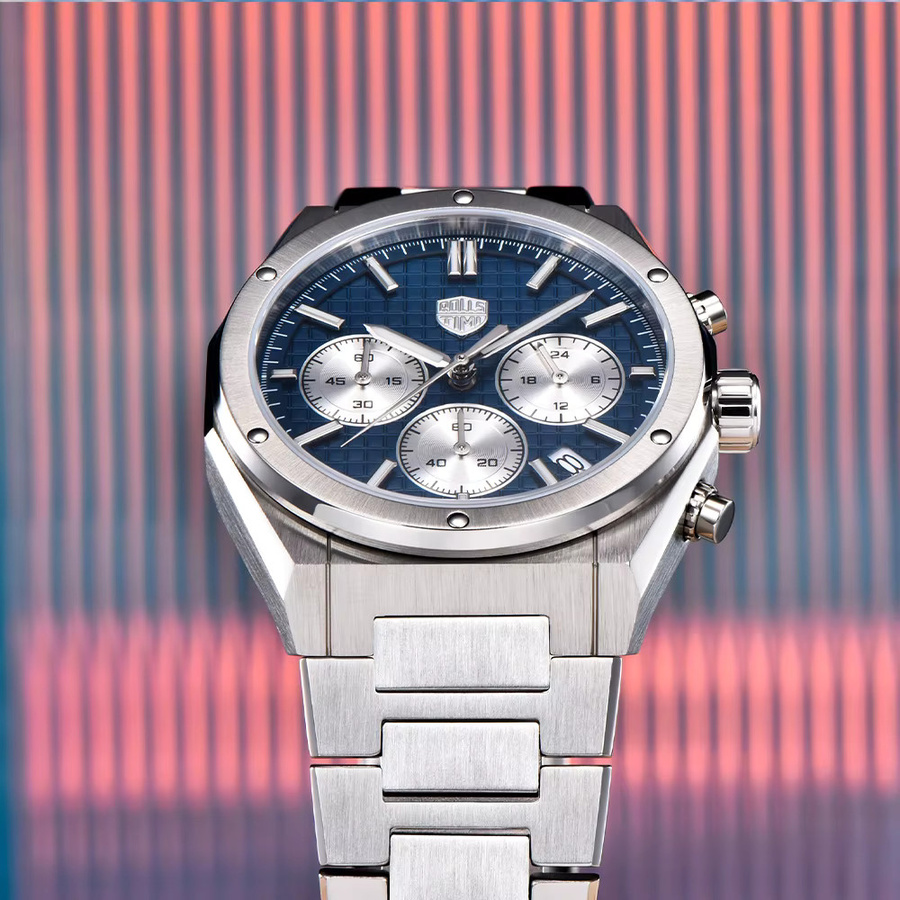 RollsTimi Chronograph, Quarz, Edelstahl, Weiß, Herren - Bild 3