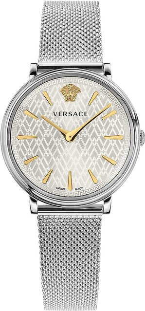 Versace Damenuhr, Quarz, Edelstahl, Silber, 38 mm, 5 ATM - Bild 1