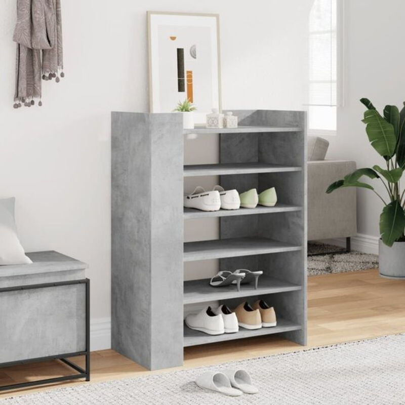 Schuhschrank Vidaxl in Grau aus Holzwerkstoff, Modern, B/T/H: 74,5 x 37,5 x 100 cm - Bild 1
