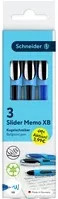 Schneider Slider Memo Kugelschreiber XB 3er Pack in Schwarz und Blau - Bild 1