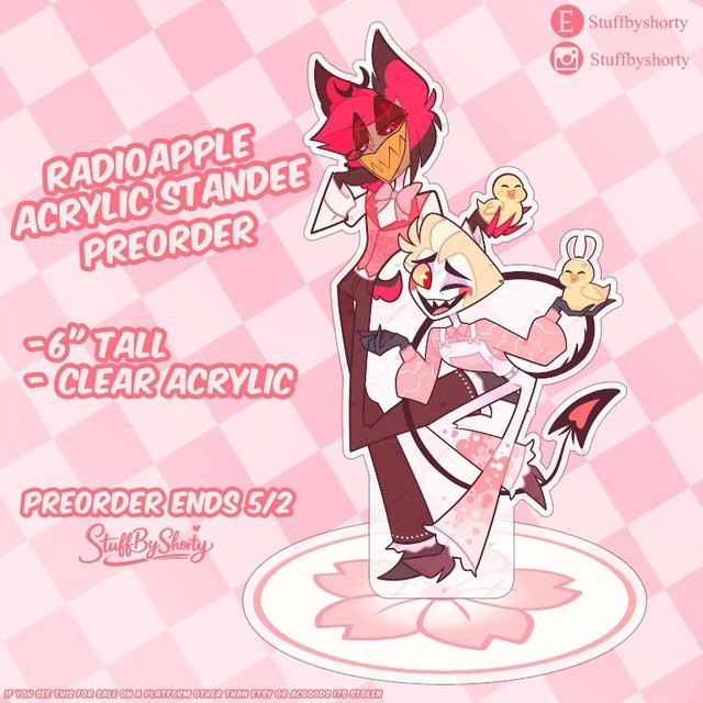 Bandai Hazbin Hotel Alastor und Lucifer Acryl-Aufsteller, Kunststoff, Bunt / Mehrfarbig - Bild 1