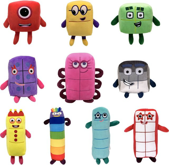 Bandai Cartoon-Zahlen Plüschpuppen, 10-teiliges Set, Plüsch / Textil - Bild 1