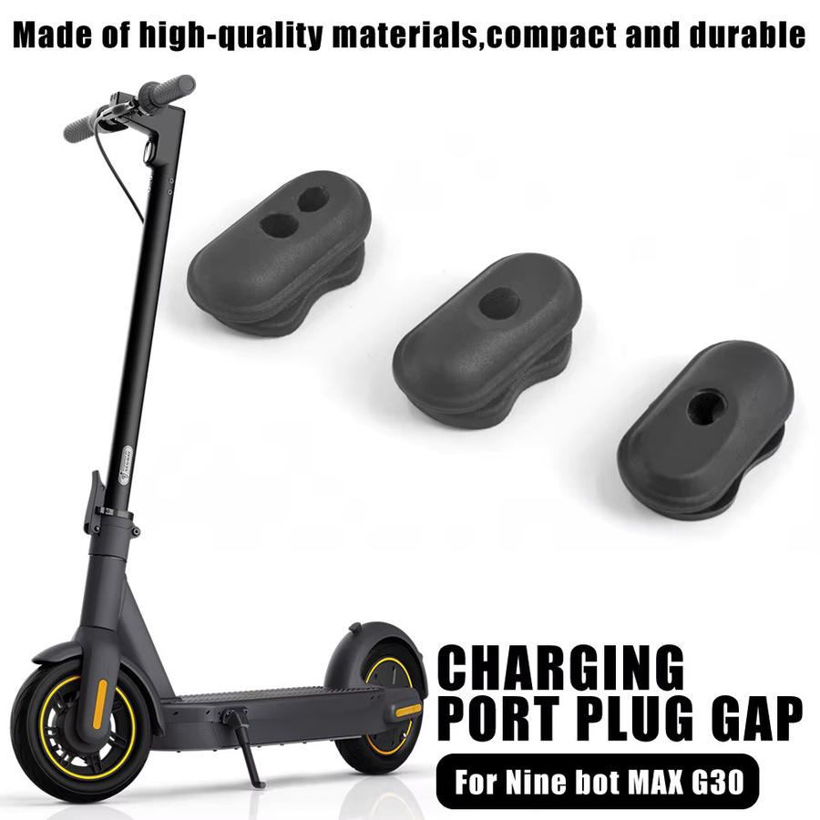 Ninebot Staubschutz-Silikonstecker für Ladungsschnittstelle in Schwarz für Ninebot MAX G30 G30D E-Scooter - Bild 3