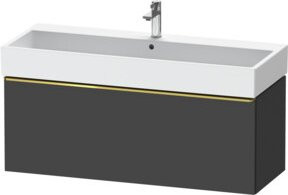 Duravit Waschtischunterschrank D-Neo, wandhängend, grau glänzend, B: 118,4 cm, T: 44,2 cm, H: 44,0 cm - Bild 1