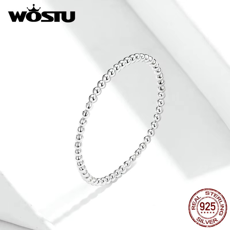 WOSTU Ring, 925 Silber, Minimalistisch, Unisex - Bild 2