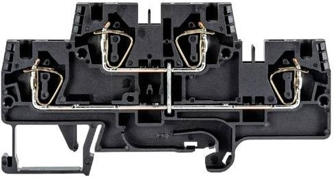 Wieland Electric 56.704.6955.1 Installationsetagenklemme mit Federzuganschluss in Schwarz, 100 Stück - Bild 1
