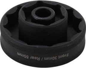 BGS Kraft-Steckschlüssel-Einsatz Sechskant und Zwölfkant 12,5 mm (1/2 Zoll) für Ducati Radbefestigung, SW 30 / 55 mm, Schwarz - Bild 1
