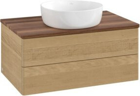 V&B Waschtischunterschrank Antao ohne Frontstruktur in Honey Oak, B/T/H: 80 x 36 x 50 cm - Bild 1