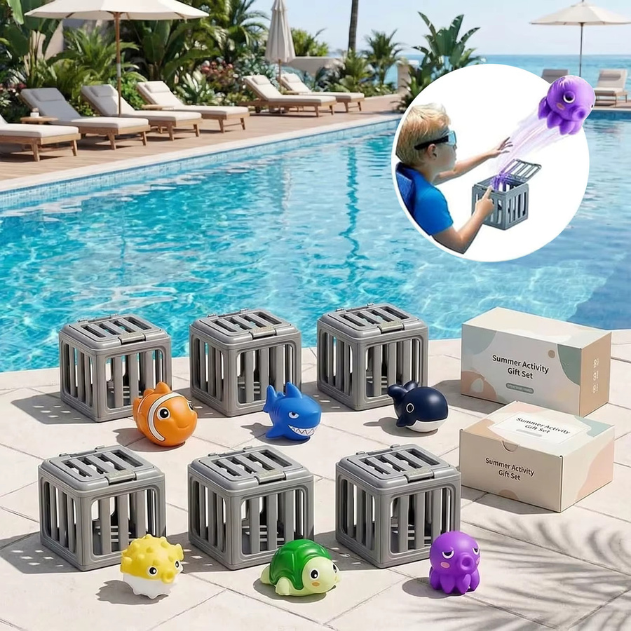 Shunmaii Kinder-Pool-Tauchspielzeug Set mit schwimmenden Meerestieren aus Kunststoff - Bild 2