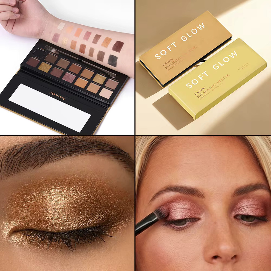 lakerain Lidschatten-Palette, 14 Farben, Glänzend und Matt, Unisex - Bild 6