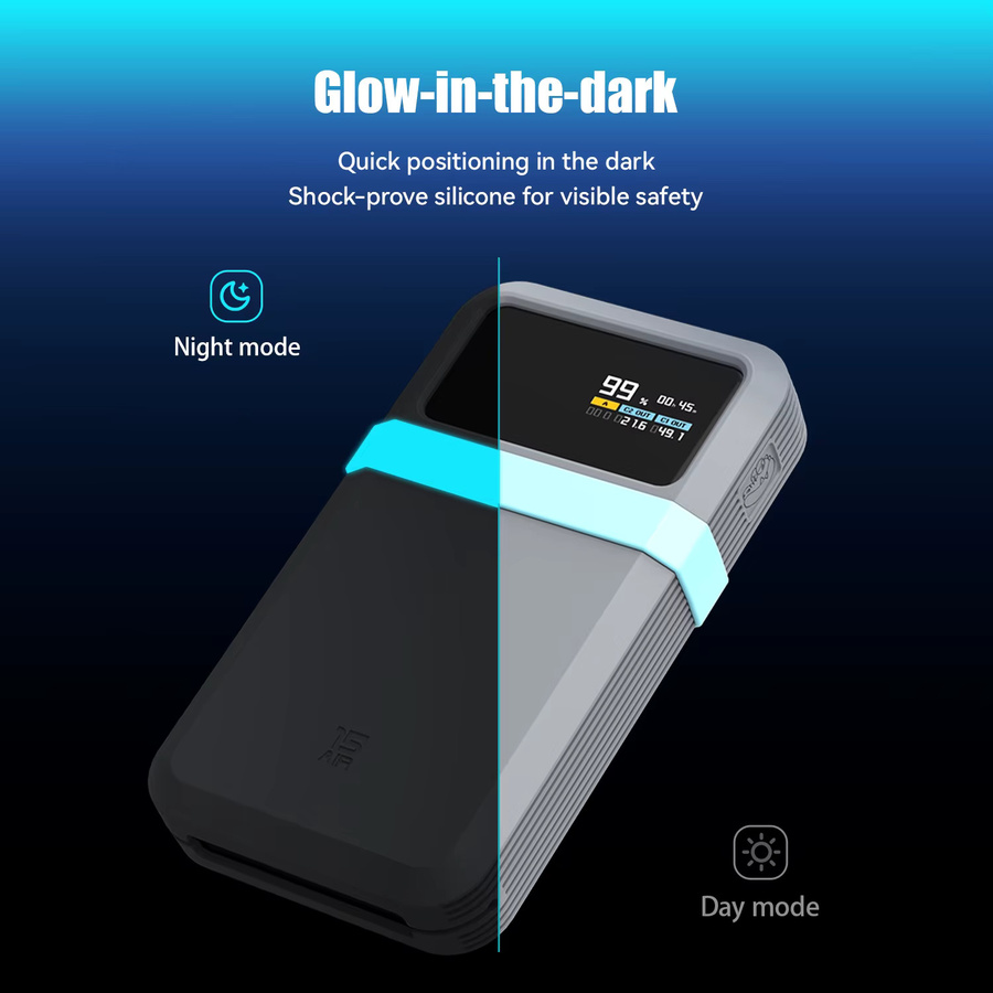 SIKAI Silikonhülle für CUKTECH Nr. 15 AIR 100 W tragbare Powerbank 15000 mAh mit Datakabel-Aufbewahrung - Bild 2