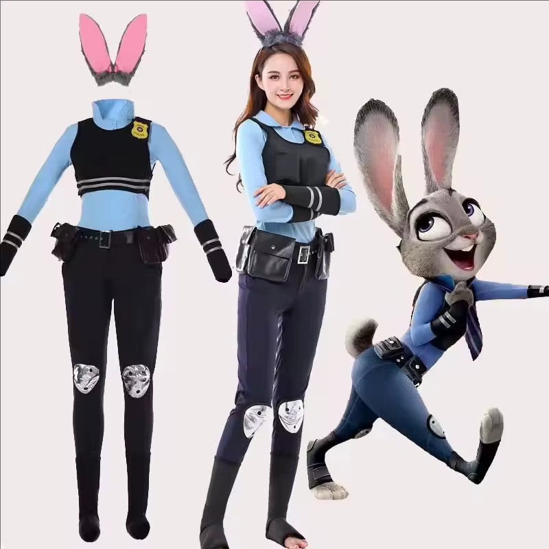 cosfans Judy Hopps Halloween Cosplay Kostüm, Mädchen, Disney, Blau - Bild 3