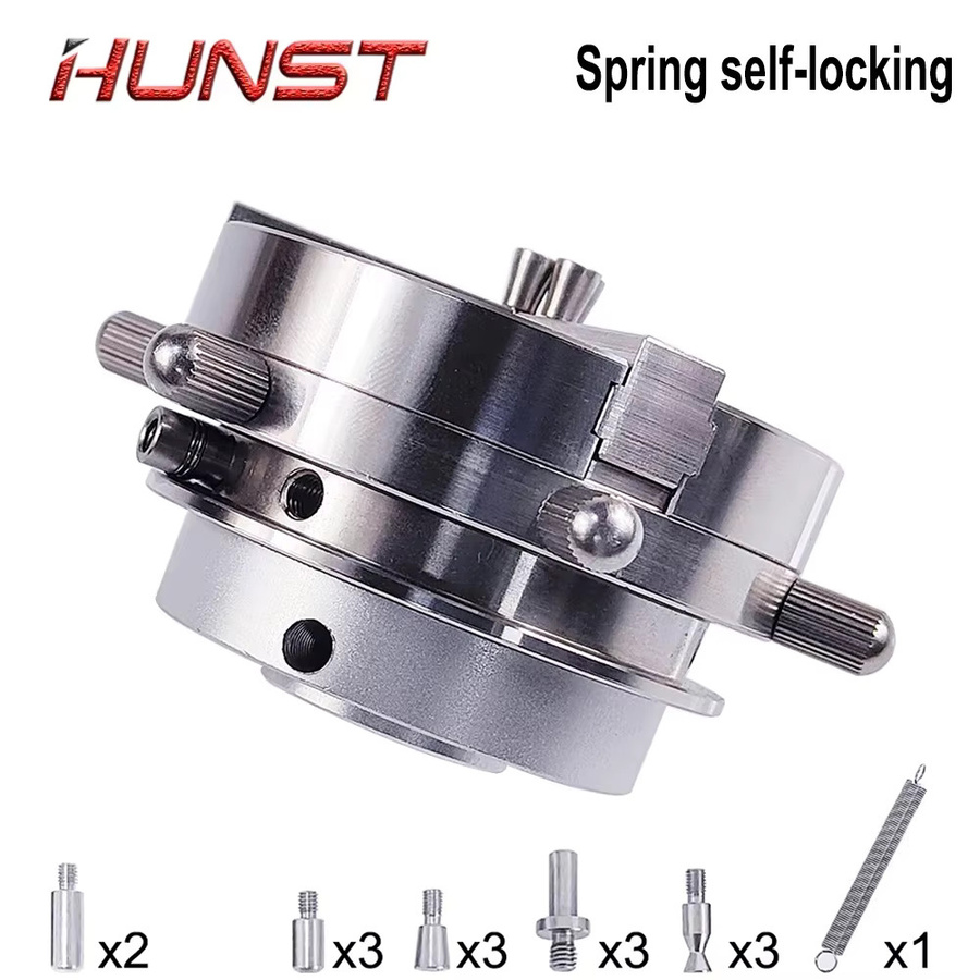 DIGRAY D69 Auto Lock Rotary Attachment CNC Router Laser Gravur Maschine mit Rotary Axis Chuck in Silber für Ringe, Armbänder und Schmuckmarkierungen - Bild 2