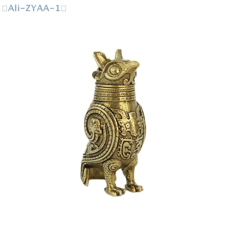 JETTING Eulen-Bronzegefäß im Retro-Stil aus Metall als dekoratives Kunsthandwerk für deinen Teetisch - Bild 2