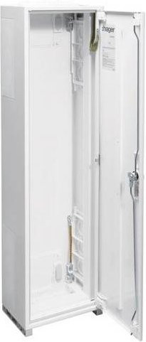 Hager Schrank aus Stahl in Reinweiß RAL 9010, B/T/H: 130 x 170 x 20,5 cm - Bild 1